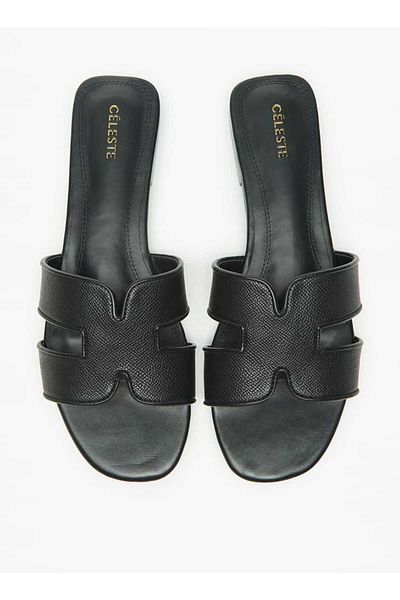 Celeste Women's Textured Slip-On Flat Sandals