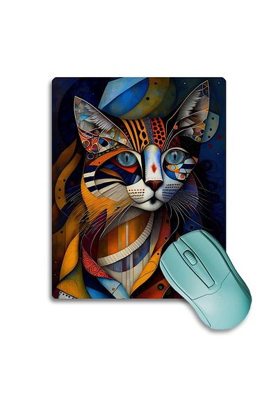 SonicTouch نمط قطة التنين - لوحة ماوس ألعاب غير قابلة للانزلاق مقاس 17 × 21 سم