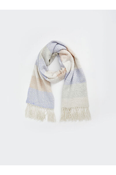 LC Waikiki Eșarfă pentru femei MG TREND Lila bloc de culoare cu franjuri