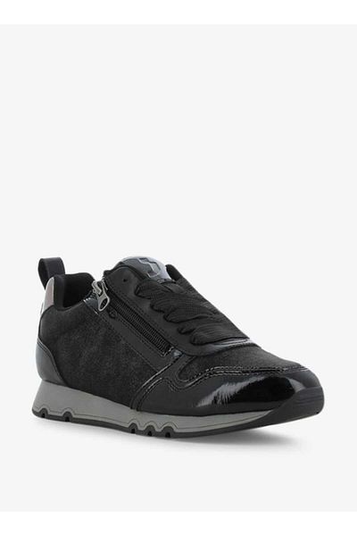 SJ Women's Panelled Shoes with Lace-Up Closure and Zip Detail