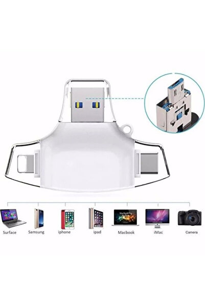 Foxyn Fxn-28 Android Iphone Type-c Lightning Usb Sd Micro Sd Kart Okuyucu Adaptör