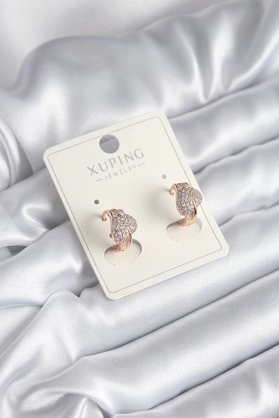 Skygo Xuping Model Zircon Stoned Leaf Women's Earrings - TJ-BKP8316