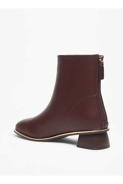 Celeste Women's Solid Ankle Boots with Zip Closure