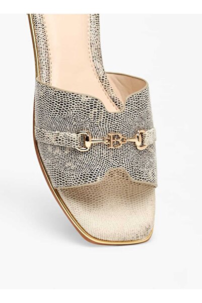 Flora Bella by Shoexpress Flora Bella Animal Print Slip-On Sandals with Logo Accent