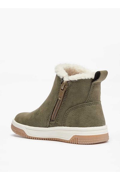 Juniors Solid Ankle Length Boots with Zip Closure and Pull Tabs