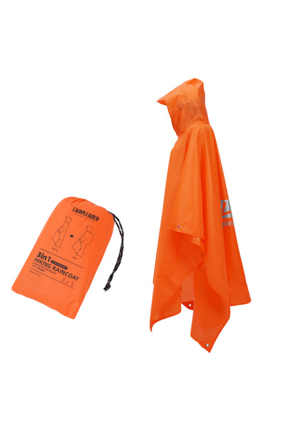 Choice معطف مطري برتقالي 3 في 1 مقاوم للماء، مناسب للمشي لمسافات طويلة، وتسلق الجبال، والسفر، متعدد الاستخدامات