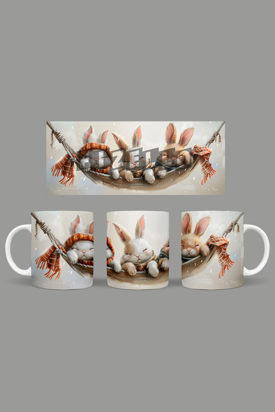 Fizello Cute Rabbits - Cute Bunny Themed Mug