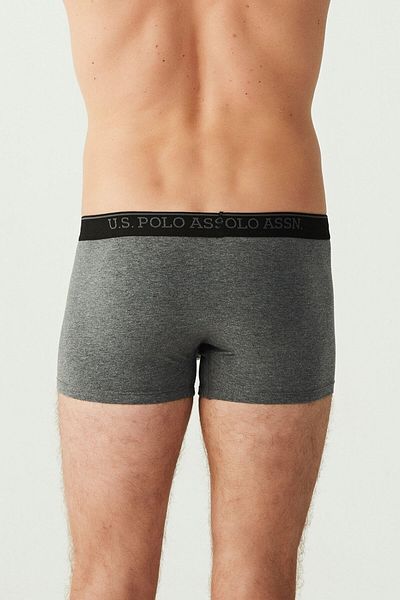 U.S. Polo Assn. Πόλο Ασν. Ανδρικό Σετ Μπόξερ 3 τεμαχίων Μαύρο-Ανθρακί - Με στάμπα