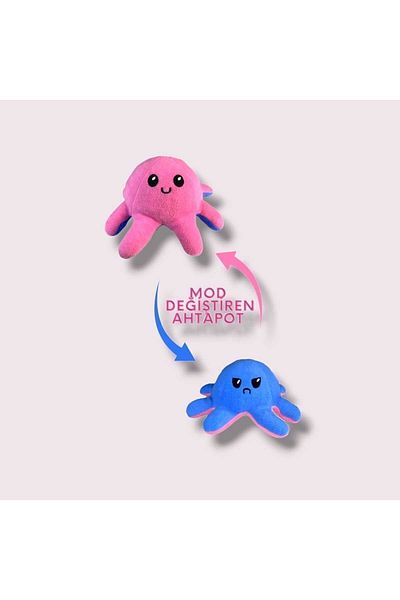 TRUST STORE Modifying Double-Faced Cute Black and White Plush Octopus Pillow & Sleeping Companion & Toy Blue