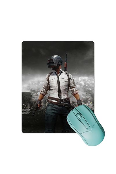SonicTouch لوحة ماوس مكتبية غير قابلة للانزلاق لمشغل الألعاب منقوشة من Pubg (قاعدة ماوس) 17x21 سم