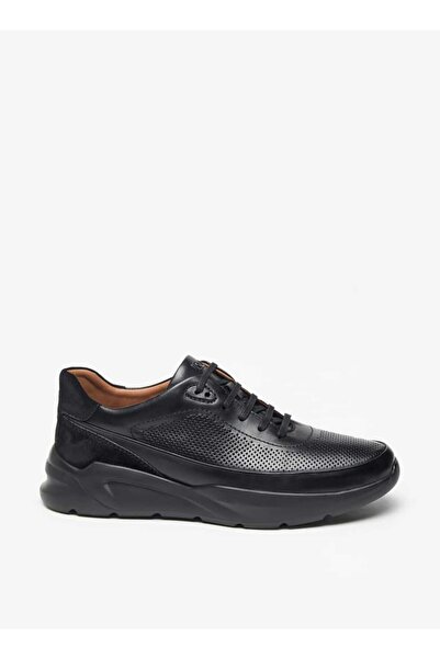 Duchini Men's Textured Lace-Up Low Ankle Sneakers