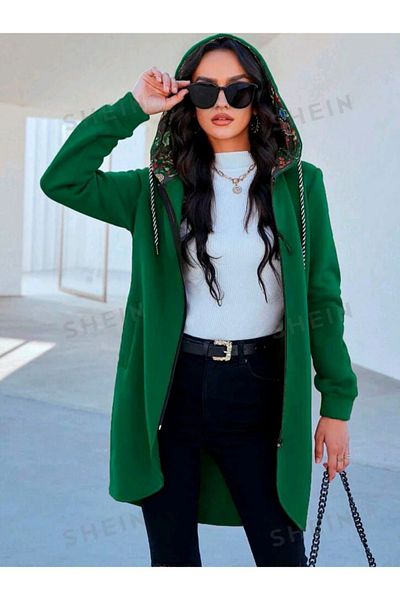 Cardee Green Hooded Sweat Tunic