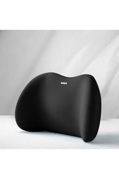 Choice وسادة خصر سوداء لدعم أسفل الظهر ومسند رأس السيارة من الإسفنج الذكي لدع...