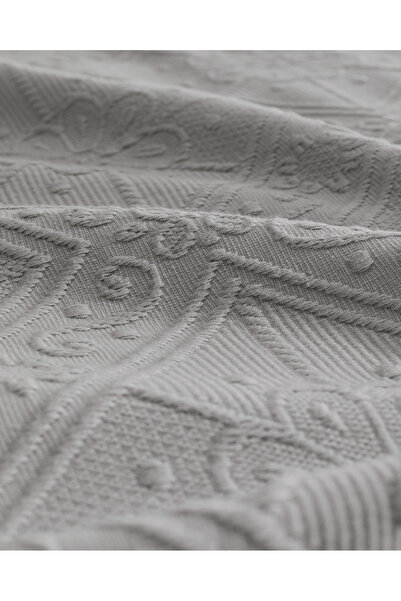 Madame Coco Marjolaina Single Cotton Bedspread - Gray