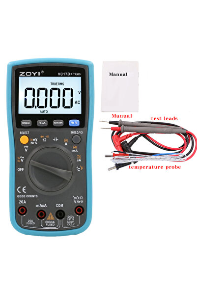 choice2 جهاز القياس الكهربائي المتعدد 17B ZOYI ZT-17B+ معروف بشاشته الرقمية ع...