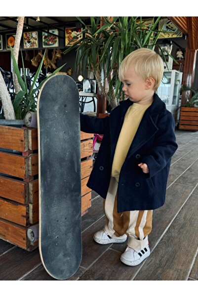 favorimkids Navy Blue Stamped Baby Kids Coat