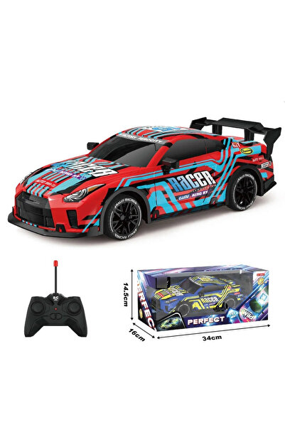 Boratila Toys 1:18 Işıklı Demolu Full Fonksiyon Uzaktan Kumandalı KIRMIZI Yarış Arabası