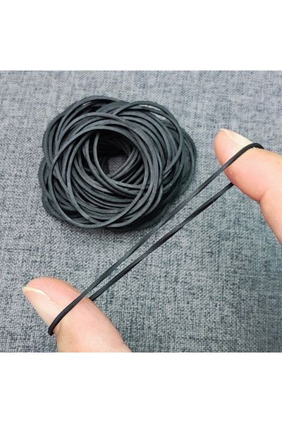 Choice 400 Pcs Black Rubber Bands Stretchable Band Sturdy Rubber 40mm Strong Elastic Band Office Station...