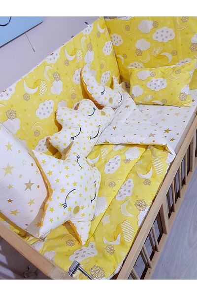 Baby Clime 60X120 Baby Sleeping Set - Mosquito Net - Moon Cloud Star (Excluding the Mobile Crib)