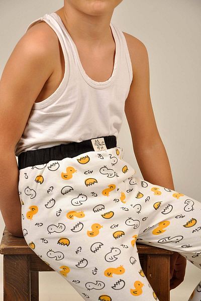 Peki Children's Buy 5 Pay 4 Seasonal Interlock Cotton Geniskalip Chick Printed Pajama Pants Single Alti14901