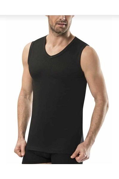 Berrak 1028 Men's Ribbed Sleeveless V-Neck Undershirt 3 Pieces