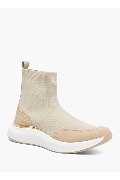 Flora Bella by Shoexpress Flora Bella Monogram Panelled Slip-On High Cut Sneakers