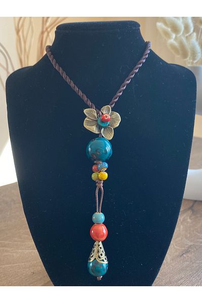 Store Ceramic Beaded Vintage Style Bohemian Women's Necklace
