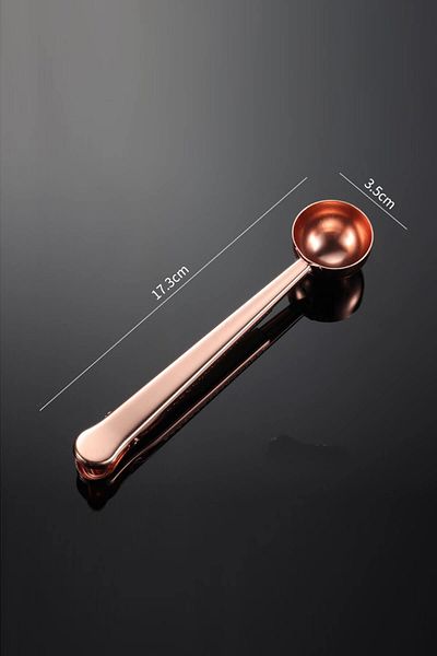 Miniminti Coffee Measuring Spoon and Package Clip |   Bronze