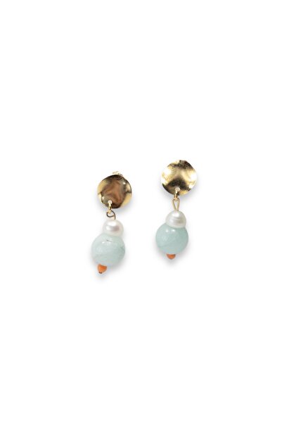 Virgo Angelic Doğal Taş İnci Küpe