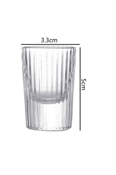 Choice 6pcs 20ml 6pcs Set 20ml Striped Foreign Wine Glass Small Capacity Liqu...