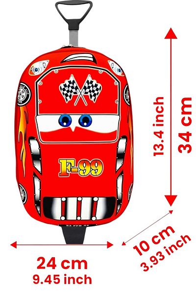 Uniquetrenders Cars F99 - Set de 2 mașini de curse imprimate 3D Eva cu racletă și rucsac