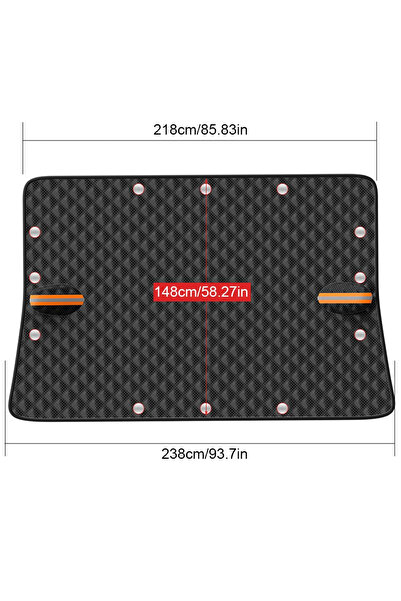 Choice غطاء شتوي كبير الحجم مغناطيسي لزجاج السيارة الأمامي، مضاد للتجمد والري...