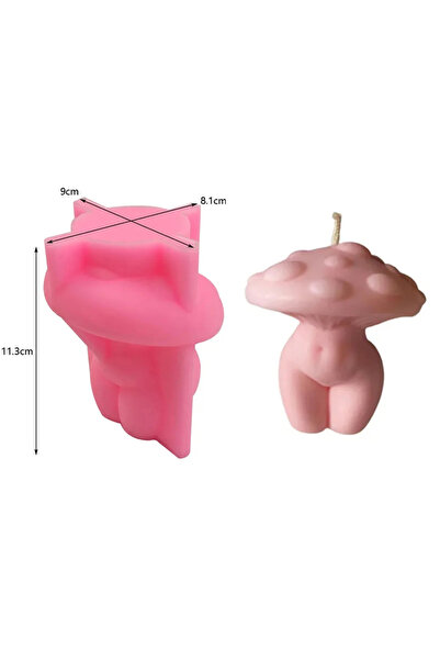 Choice1 قالب ثلاثي الأبعاد على شكل جسم فطر أنثوي لصنع الشموع المعطرة في المنز...