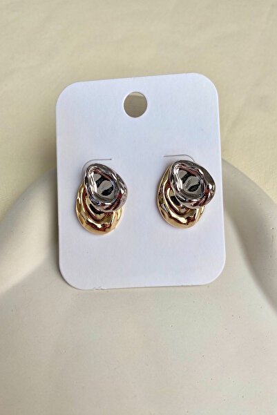 DEMOKAN أقراط موديل قطرة بلونين - أقراط نسائية متحركة