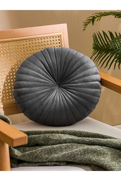 LC Waikiki Soly Design Special Pernă Rotudă Gri Umplută 31 Cm