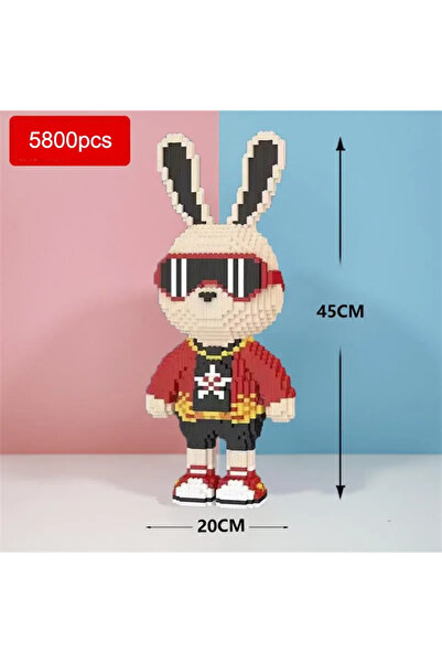 Choice B DIY Kids Toy Candy Rabbit Colorful and Cute Mini 3D Model Desktop Decoration Building Block Micro.