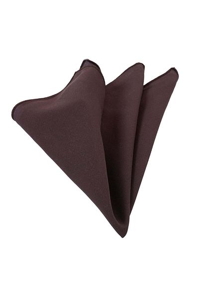 Exve Exclusive Brown Viscose Plain Collar Handkerchief
