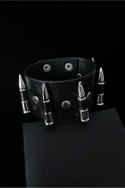 DarkellaStore سوار جلدي على الطراز القوطي Punk Bullet (للجنسين)
