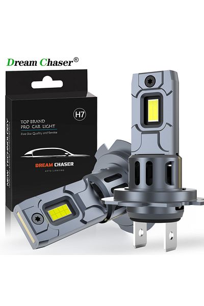 dream Chaser H7 6500 K H7 Led Headlight Bulb Mini Wireless 60w 20000lm 6500k For Car Headlamp Auto D