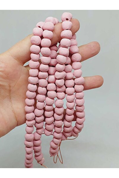 Yasamtohumu Ružičasta keramička perla sa pigmentom, niz 8-9mm/29cm (54238)