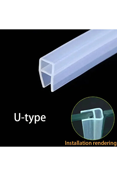 Choice14 6mm 2m U-type 2Meter Widened F/h shape silicone rubber Frameless sho...