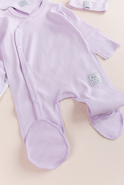 Babymod Natural Baby Jumpsuit Set with Gloves