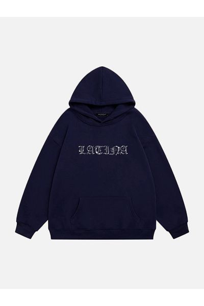 Mad&Calf Γυναικείο φούτερ Latina Stone με κουκούλα Fleece Oversize