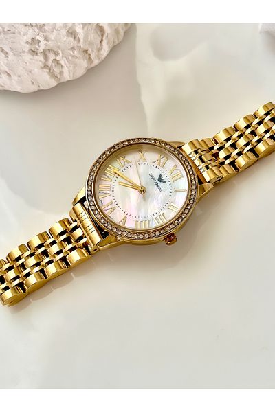 Forsining -Louis Armini-(Gold Color) Women's Wrist Watch with Jubilee Cord