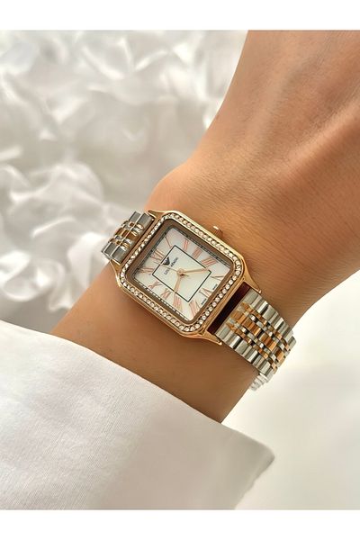 Forsining -Louis Armini-(Rose&Silver) Jubilee Cord Women's Wristwatch-