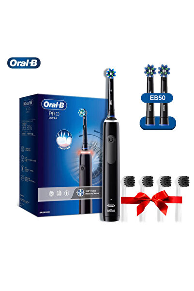 Choice5 black with heads Oral B Pro 4 Ultra Electric Toothbrush 3D Rotation R...