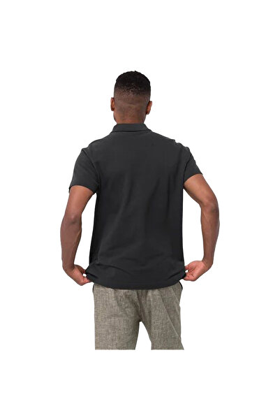 Jack Wolfskin Απαραίτητο ανδρικό μπλουζάκι πόλο μαύρο ανδρικό μπλουζάκι πόλο 1809301TR