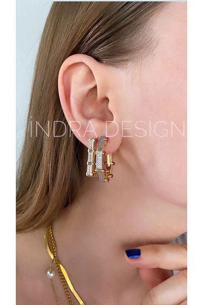 INDRA ACCESSORY Serenay Hexagonal Earrings - Stylish and Comfortable Cut