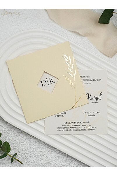 ERDEM EKONOM 50 Adet Düğün, Nişan, Nikah Davetiyesi, Baskı Hariçtir 193131