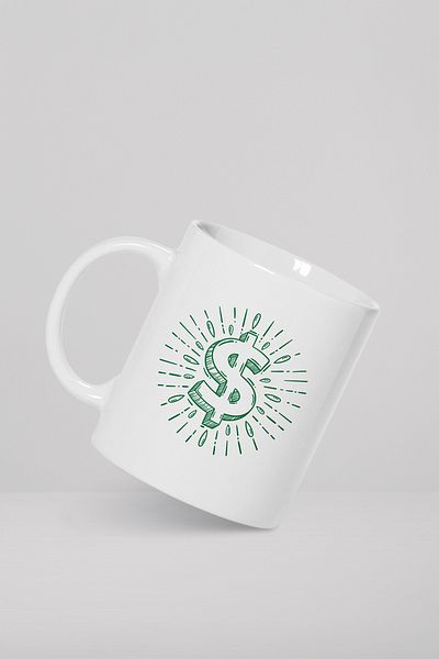 feinas Dollar Porcelain Mug